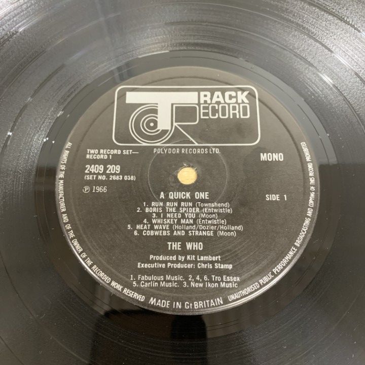 The Who クラシックレコード未開封テストプレス200g Quick One THE WHO / A QUICK ONE | ベル・レコード
