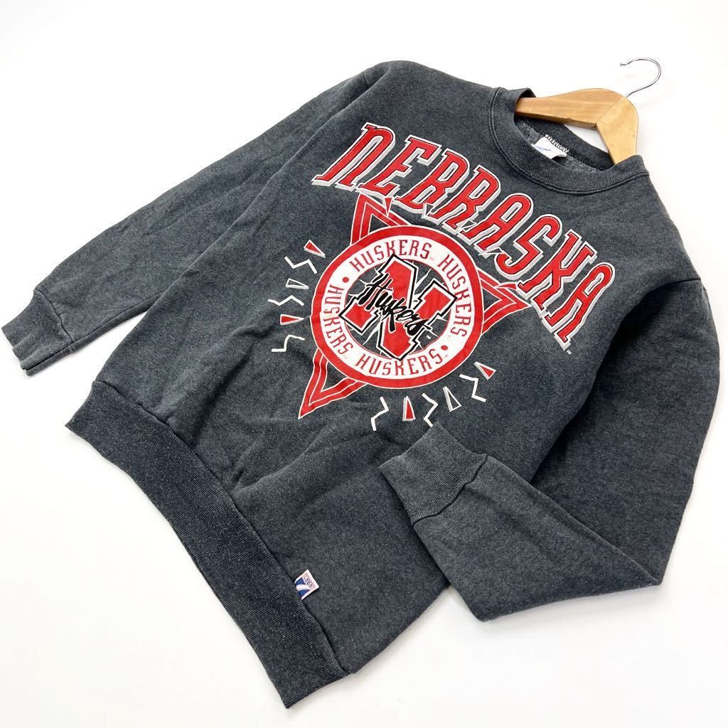 ★日本製 Americana アメカジ プリント スウェット トレーナー 90s NAVY スウェット トレーナー アメリカ海軍 プリントデザイン