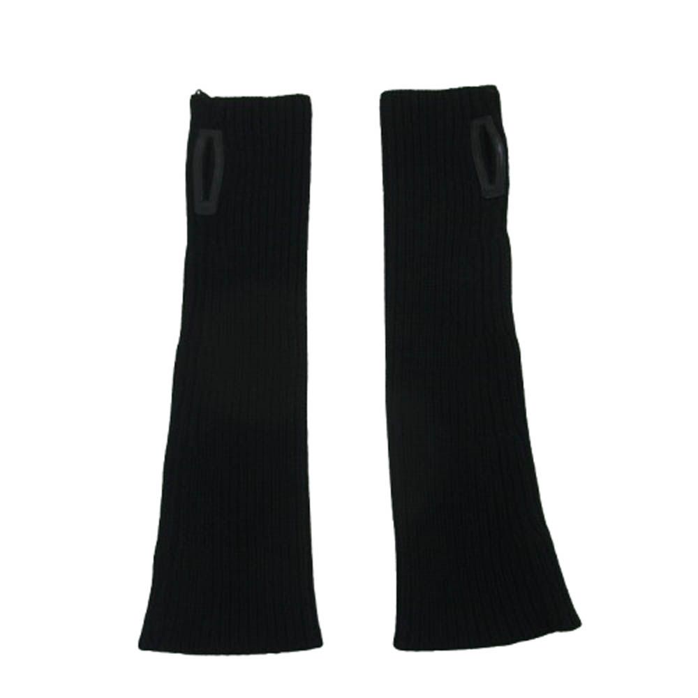 DIOR HOMME ディオールオム 04 AW エディ期 レザートリム サムホール ニット アームウォーマー ブラック系