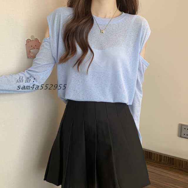 肩出し オープンショルダートップス