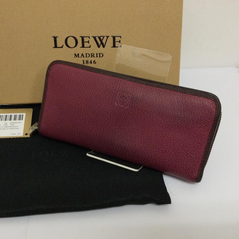 LOEWE ロエベ 財布 長財布 アマソナ ラウンドジップ 長財布 レザー ...