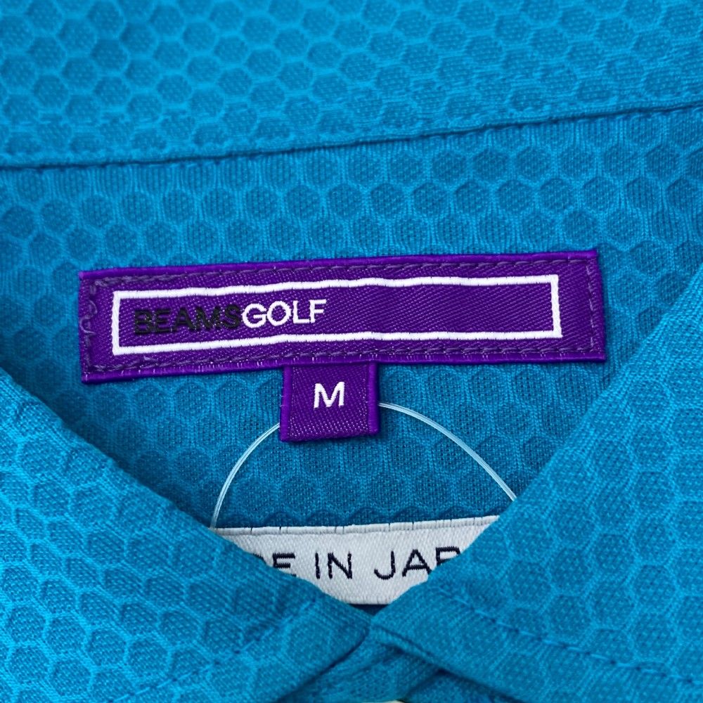 サイズ：M BEAMS GOLF ビームスゴルフ 半袖ポロシャツ ブルー系