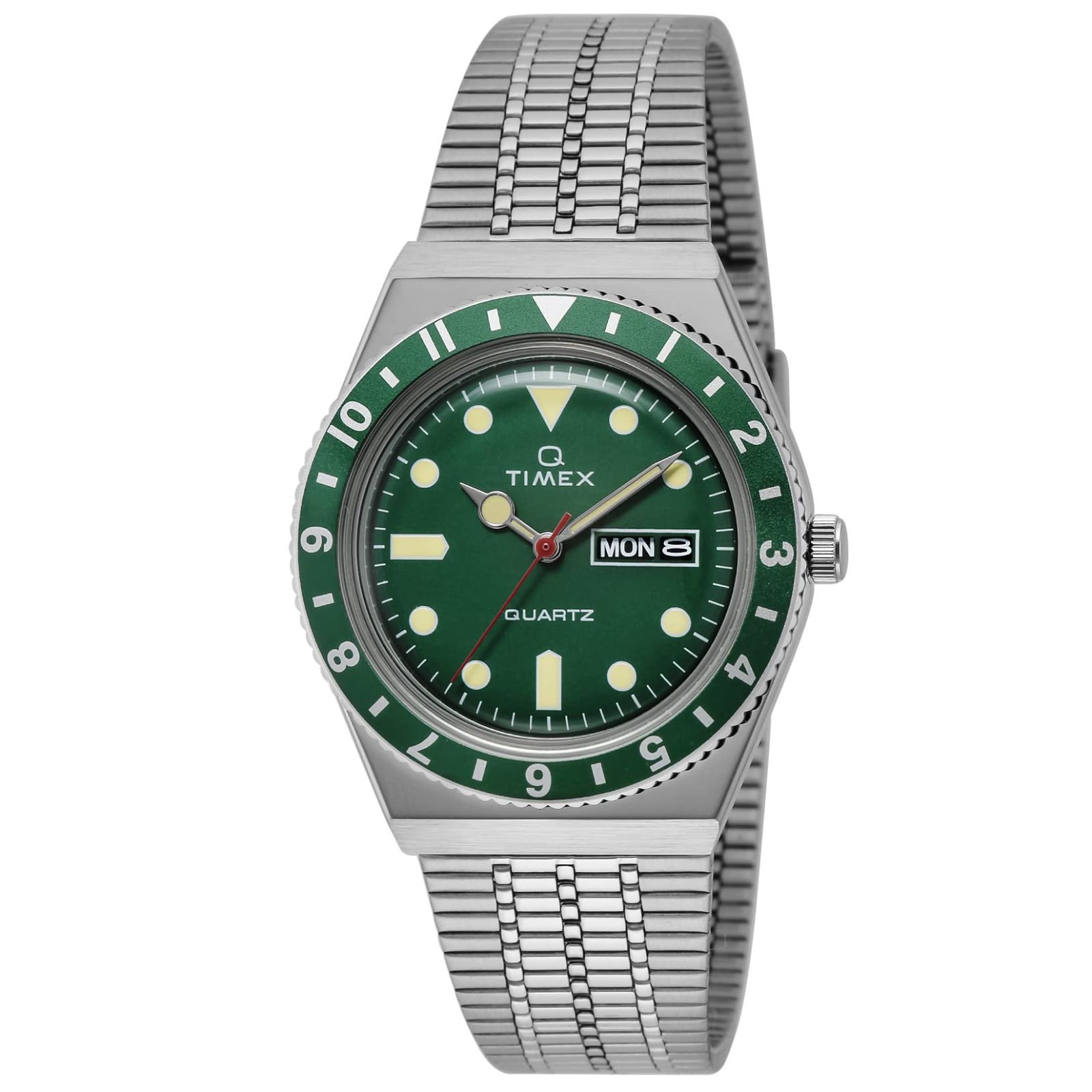 数量 Watch メンズ アメリカ America 38 MM ムーブメント クォーツ アクリル ステンレススチール シルバー 文字盤 グリーン QTimex タイメックス 腕時計 TIMEX