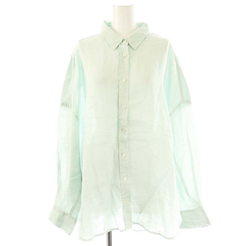 リヴドロワ RIVE DROITE 25SS リネンワイドシャツ 長袖 F ミント