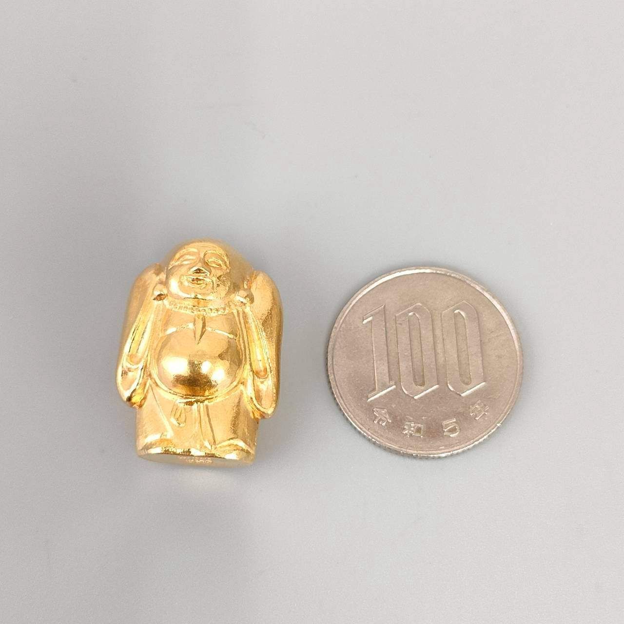 無駄がない 純金 K24 七福神 布袋尊 子宝 良縁 神田 日本徳力 9.25ｇ D243 密度のある