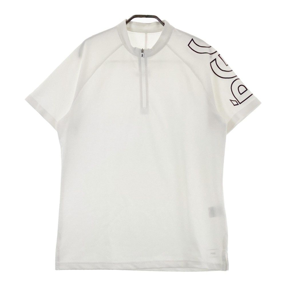 サイズ 5 PGG PEARLY GATES パーリーゲイツ ハーフジップ 半袖Tシャツ ホワイト系 240101415821 ゴルフウェア メンズ ストスト