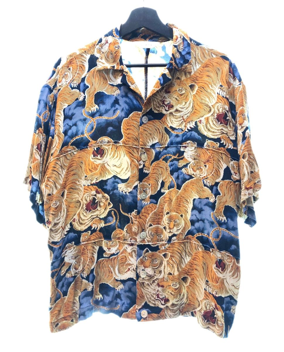 ジエダ Jieda HUNDRED TIGER PANEL SHIRT SS 百虎 アロハ 開襟 シャツ 