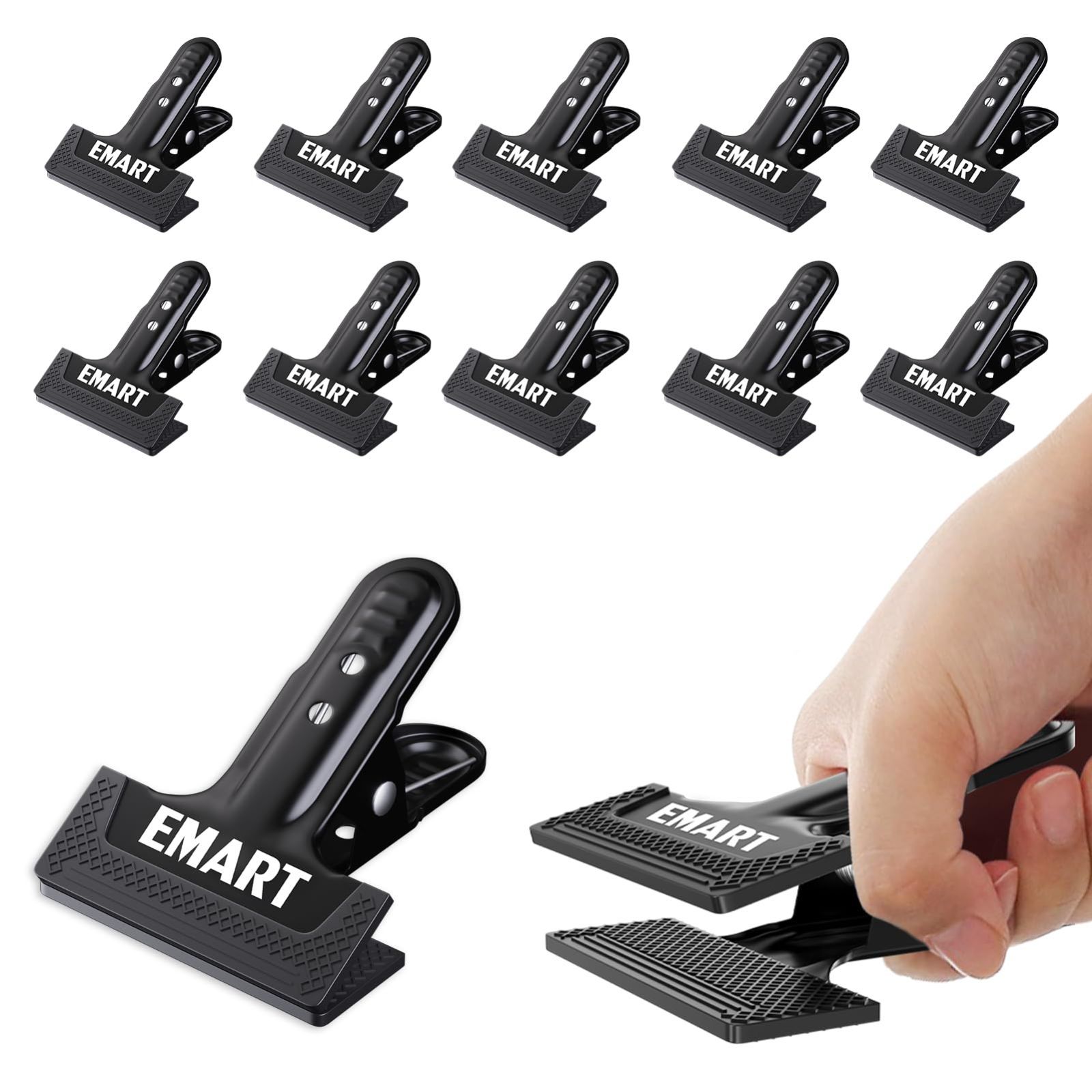 12パック EMART スプリングクランプ 撮影用クランプ 12パック 強力クリップ 背景布クリップ 固定クランプ 最大開口部5cm 滑り止め 背景スタンド/写真スタジオ/木工用/DIY固定