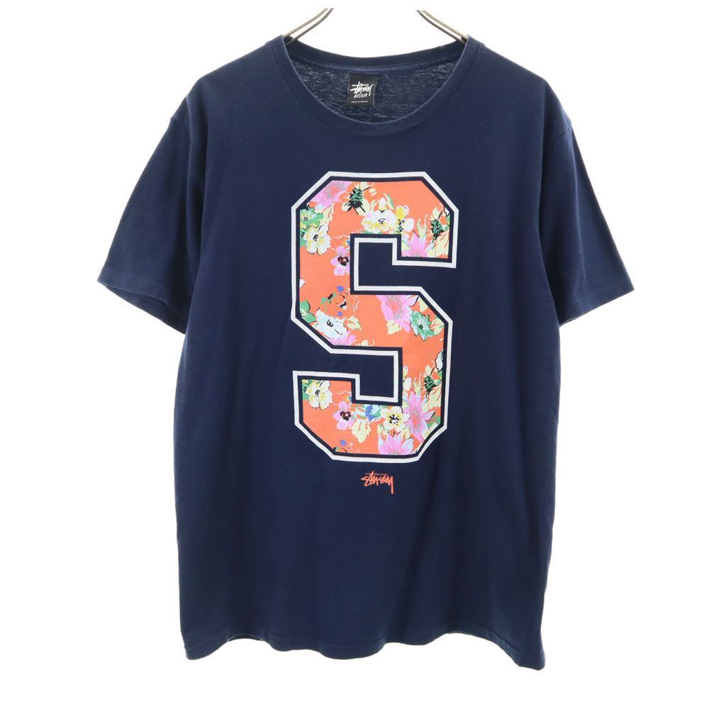 ステューシー 半袖 Tシャツ M ネイビー STUSSY メンズ 古着 【240415】 メール便可
