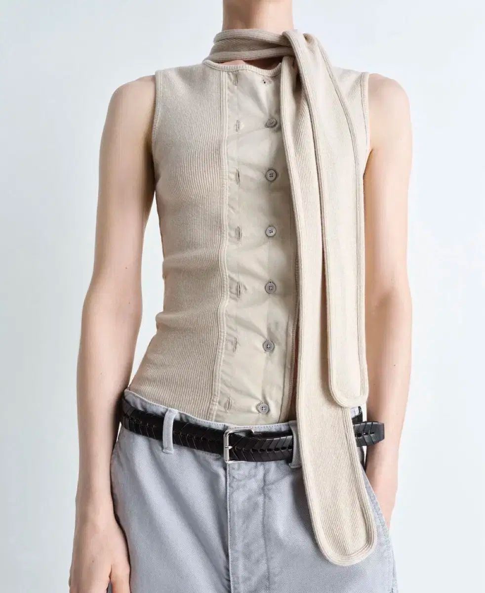 新品 S LEMAIRE(ルメール) 25ss スカーフ ノースリーブ ニット トップ 