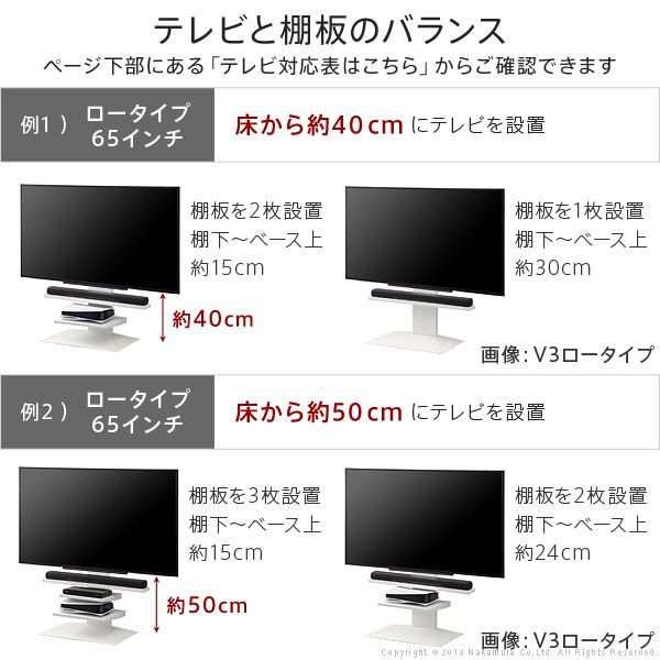 WALLインテリアテレビスタンドV2・V3・V5・S1対応 サウンドバー棚板 S