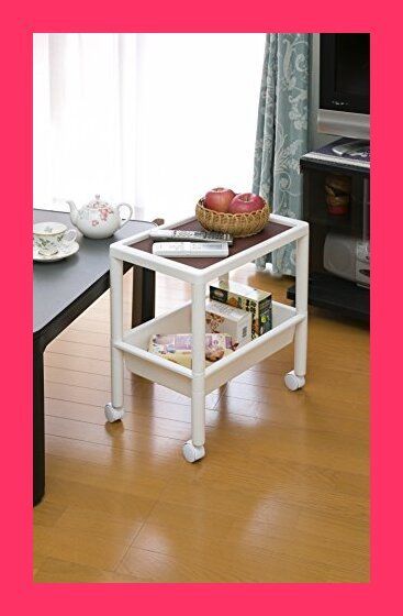 【特価セール】木本化学工業 サイドテーブル 2段 ホワイト 55964