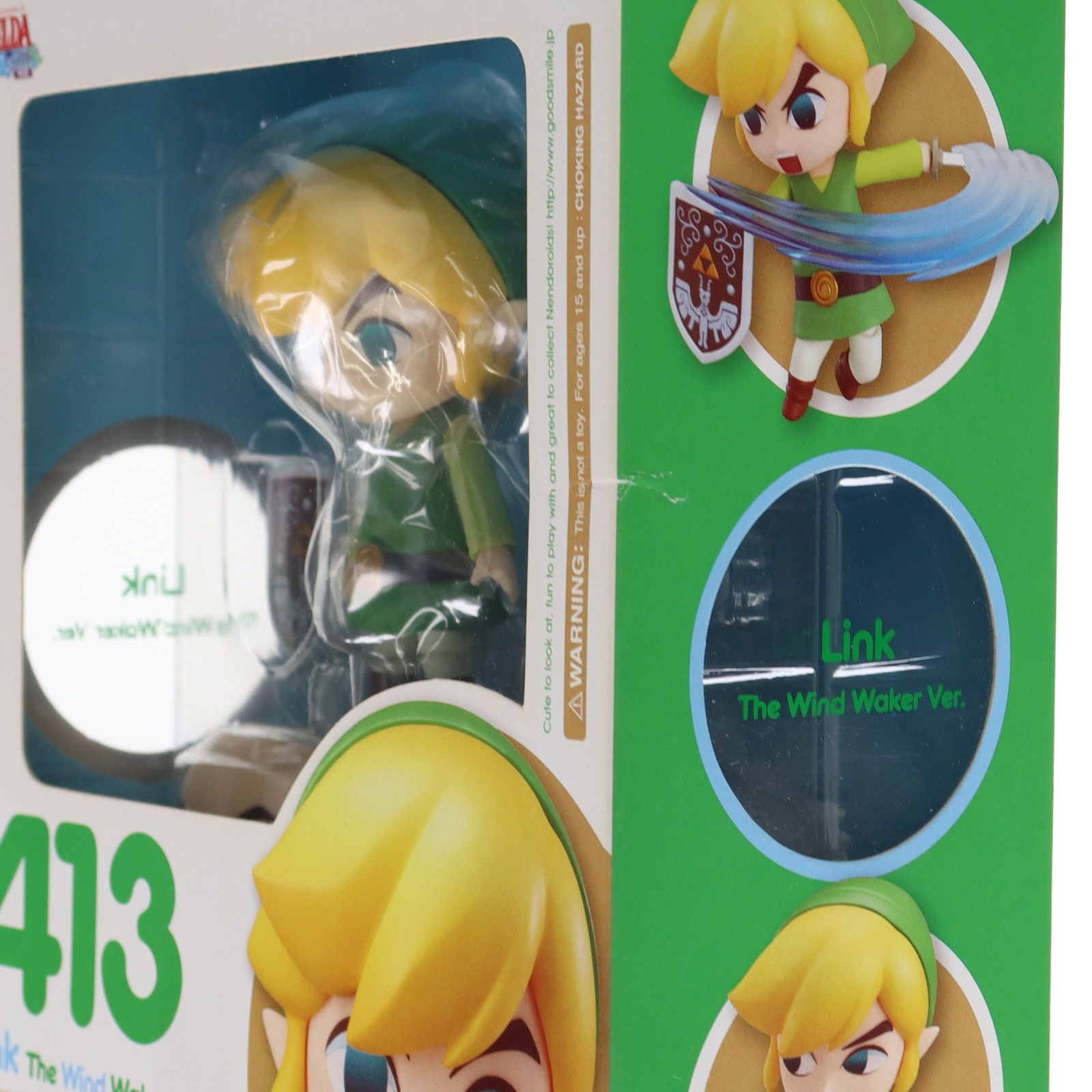 ゼルダの伝説　風のタクトVer. ねんどろいど　413 中古即納】[FIG]ねんどろいど 413 リンク 風のタクトVer. ゼルダ