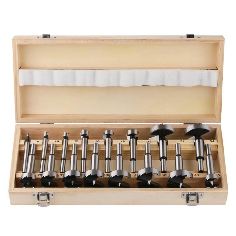 Vearter 16ピースドリルビットセット 6mm-54mm 木工用ビット 炭素鋼工具 超硬木工用カッターセット…