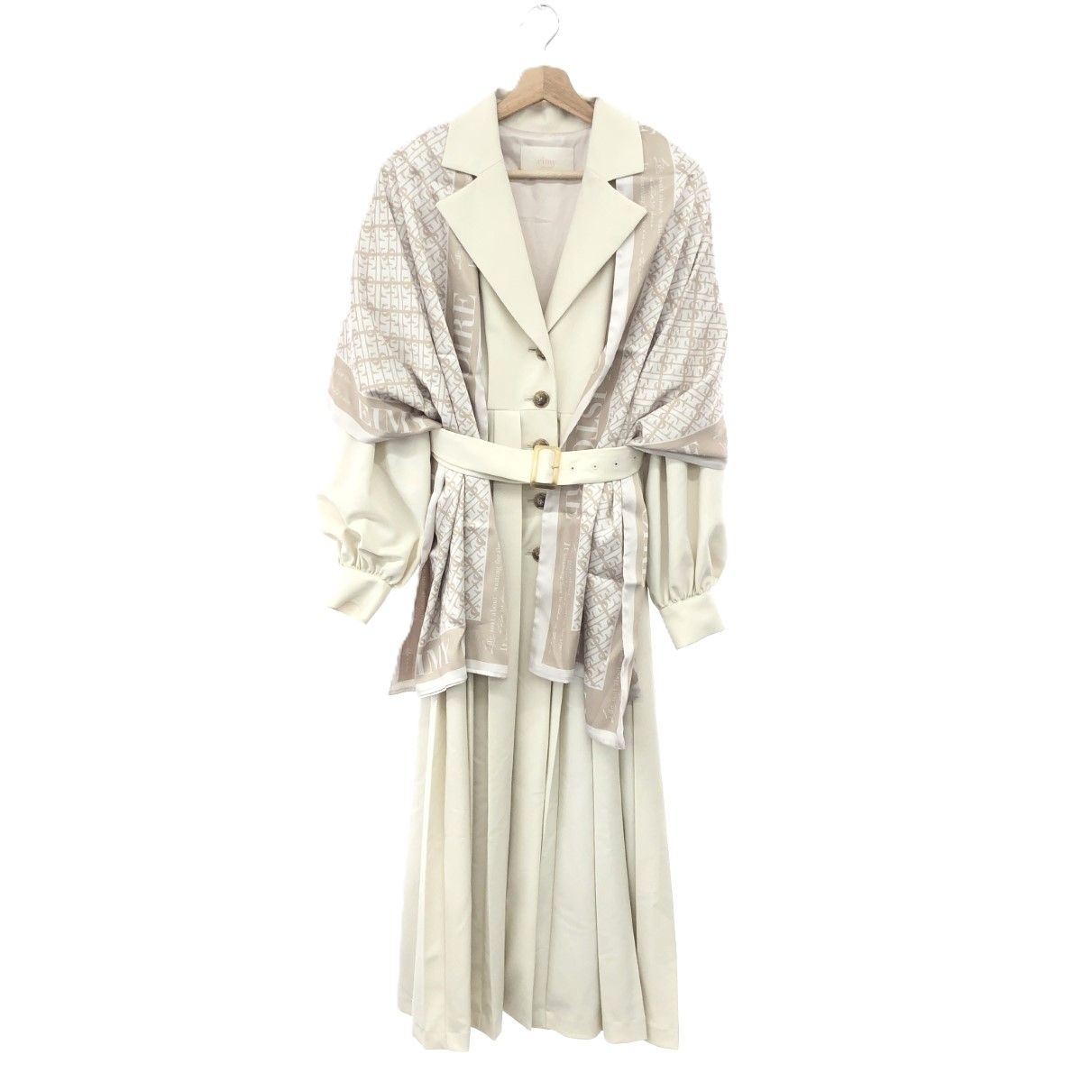 eimy istoire エイミーイストワール ロング スカーフ付 プリーツ