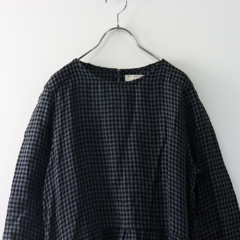 美品　fogline フォグリネンワーク　ギンガム　チェック　ワンピース. 楽天市場】フォグリネンワーク fog linen work×hal リネン