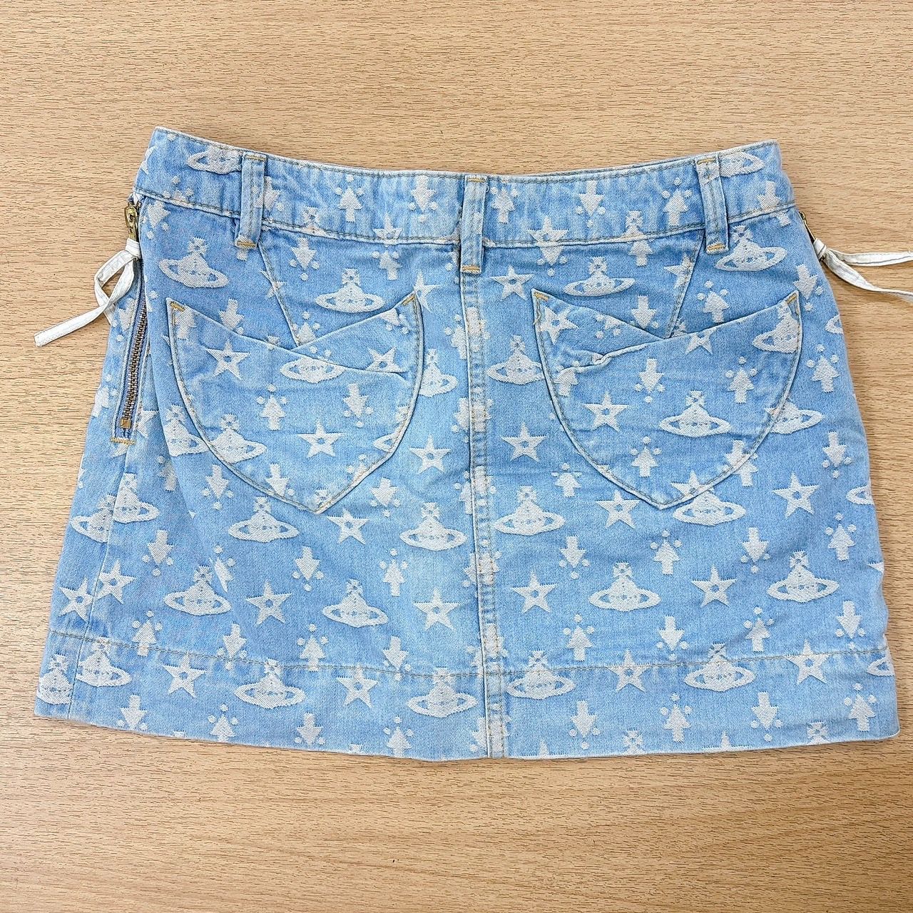 超ポイントアップ祭 LABEL RED Westwood Vivienne デニム モノグラム ミニスカート スカート