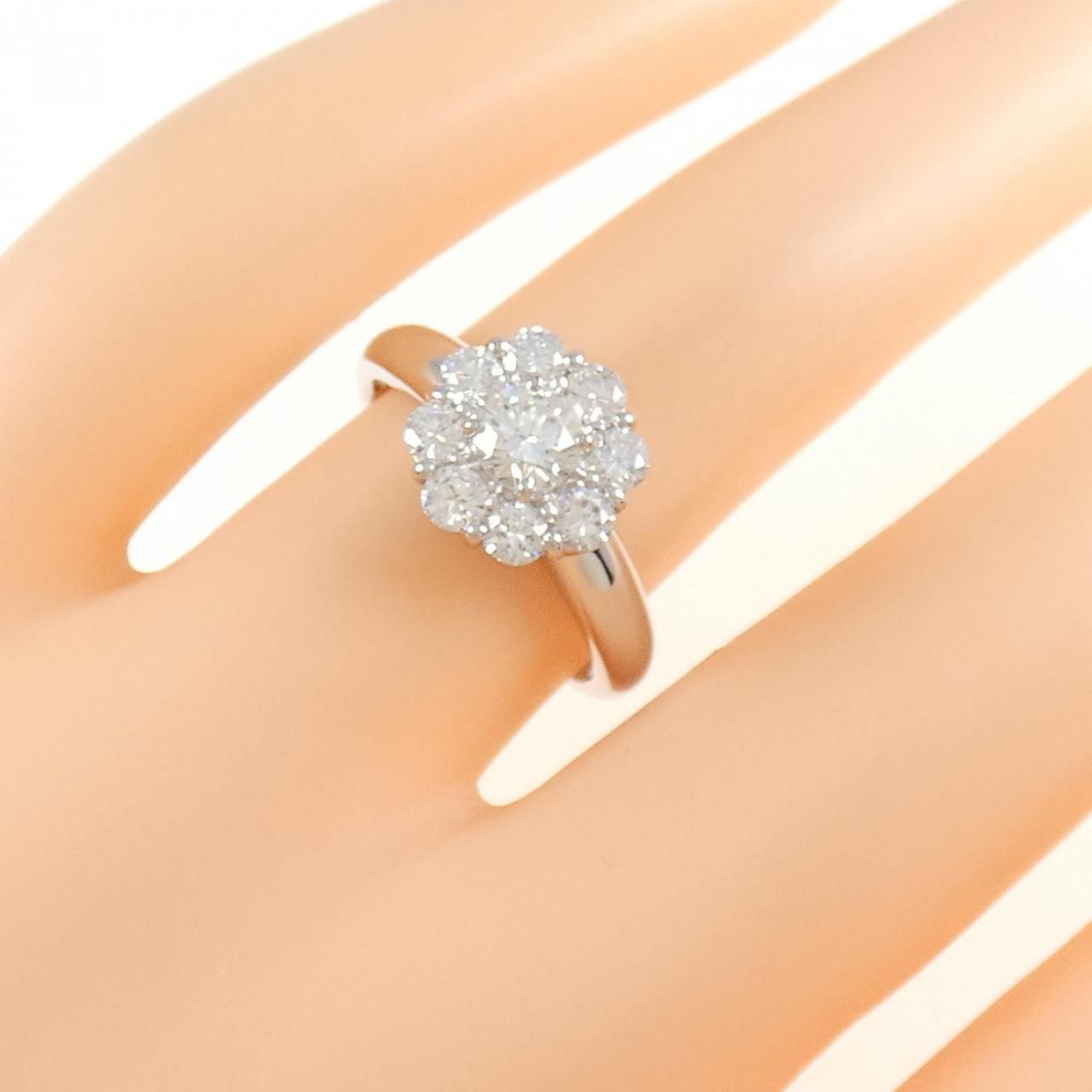 PT900 フラワー ダイヤモンド リング 0.34CT - メルカリ 