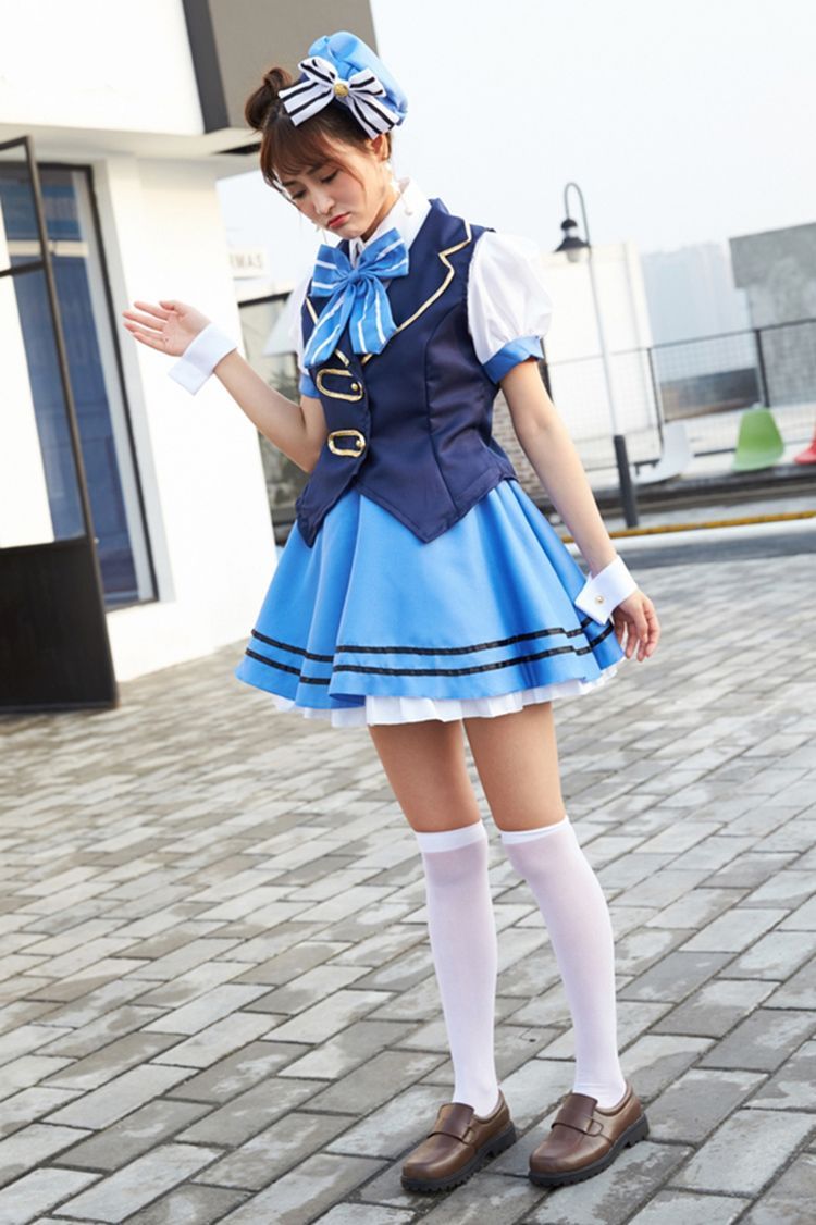 ☆3色ベスト付き アイドル風衣装 - コスプレ