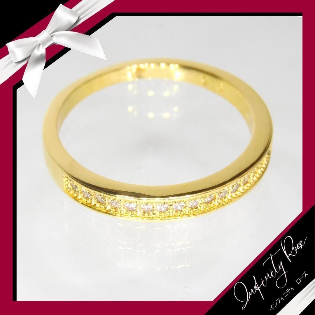 1060）12号 ゴールド高価シンプル小粒スワロエンゲージリング 指輪 - メルカリ