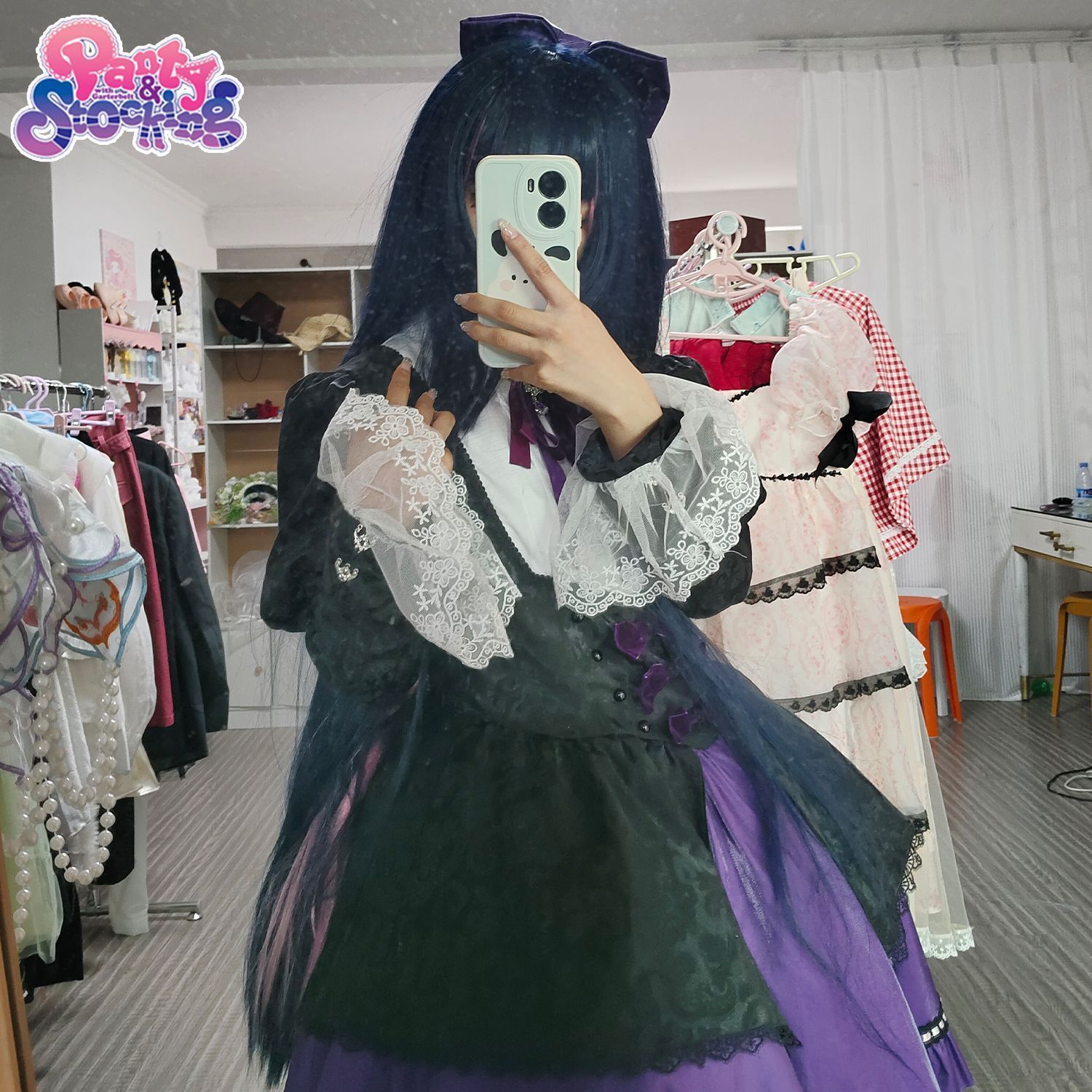 豪華蝶々結び パンティ-ストッキングwithガーターベルト フルセット ロリータ コスプレ 衣装 仮装 イベント 撮影会用 アニメ 着せ替え ワンピース アクセサリー セット レディース S-XXLサイズ 高品質 公式風