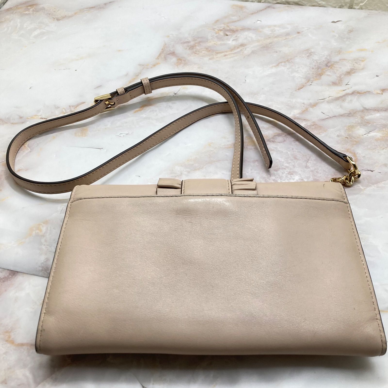 MICHAEL KORS ❣️マイケルコース レザー フリル チェーン