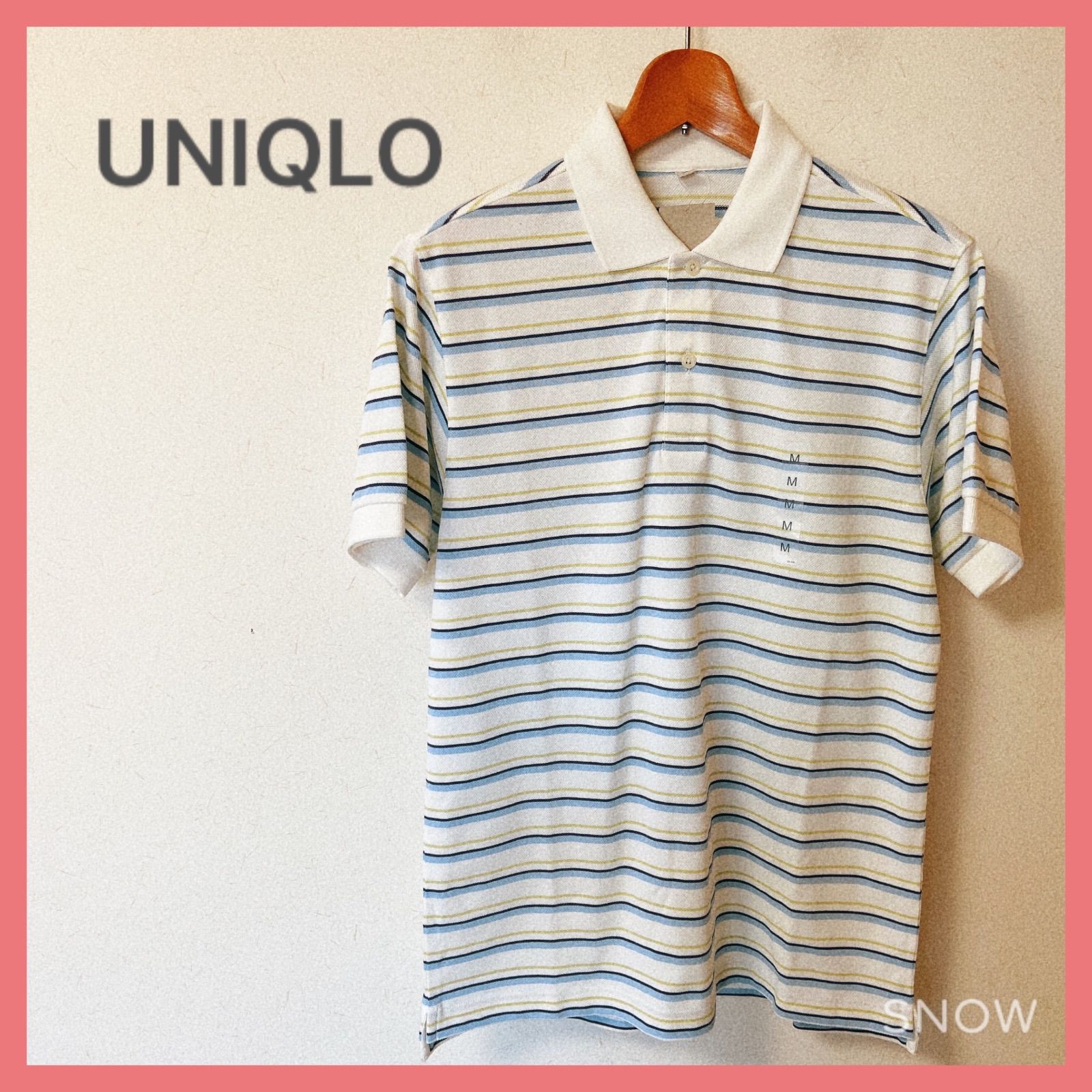 UNIQLO ボーダーポロシャツ（半袖）M - トップス