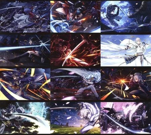 ポストカード キャラクター 単品 第一部隊＆第二部隊 イラストポストカード 12枚セット C93 活撃 刀剣乱舞 剣戟画集 豪華版