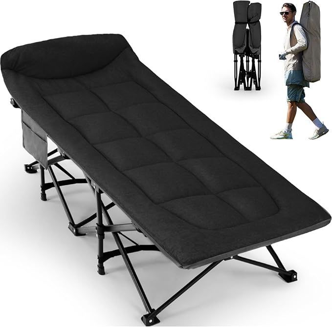 Overmont 折り畳み式ベッド 簡易ベッド 耐荷重250kg キャンプコット 防水 通気性 軽量 アウトドアベッド キャンプベッド 収納袋付き