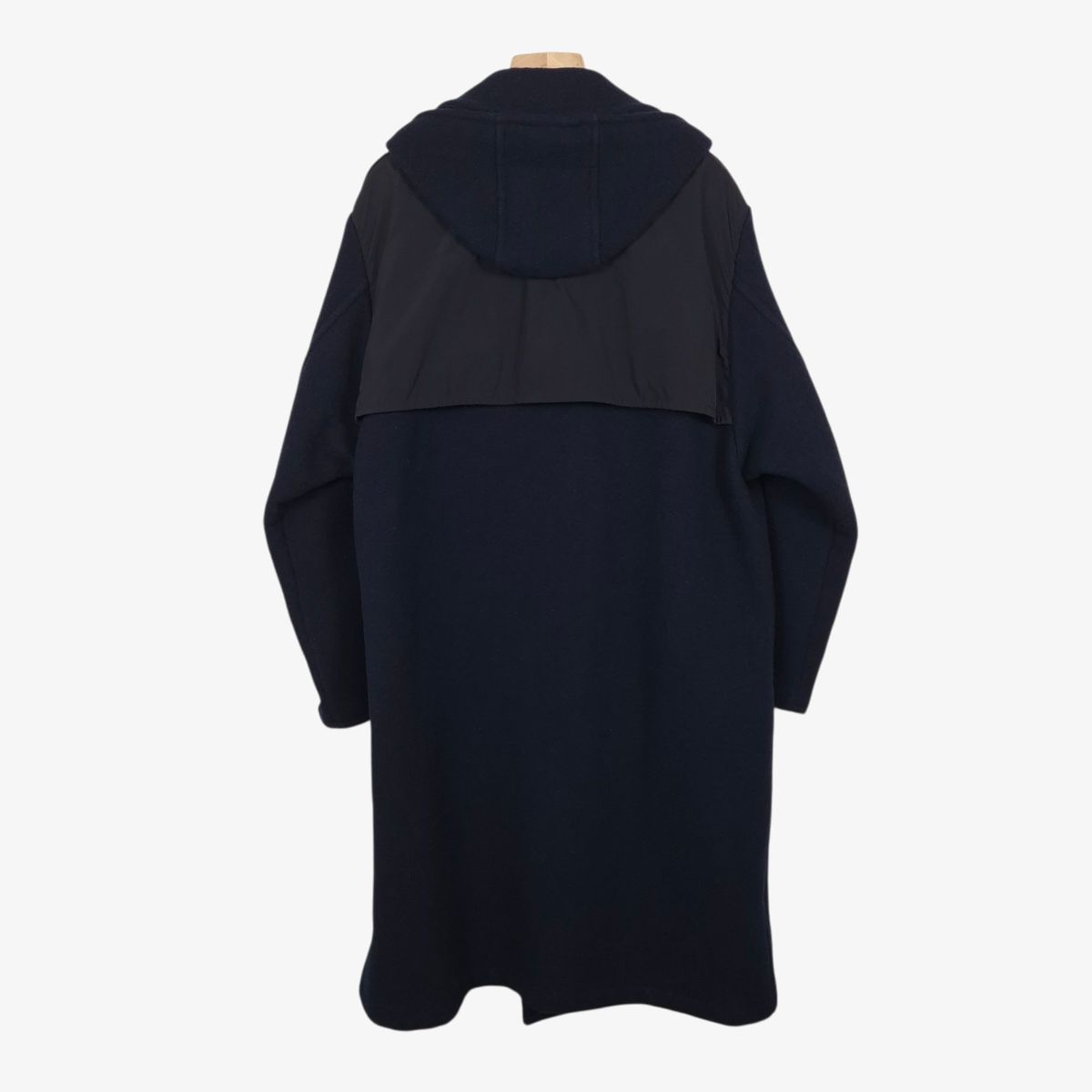 95-100 グローバーオール x ラコステ コラボレーション ネイビー ヘビー ウール コート
