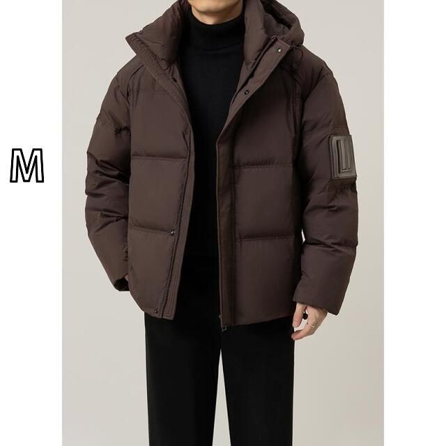 [M]秋冬 コーデ メンズ  服 シンプル ファッション オシャレ 大人 かっこいい 大きいサイズ ストリート 紳士服  ダウン ジャケット アウター フード付き 暖かい ブレッド