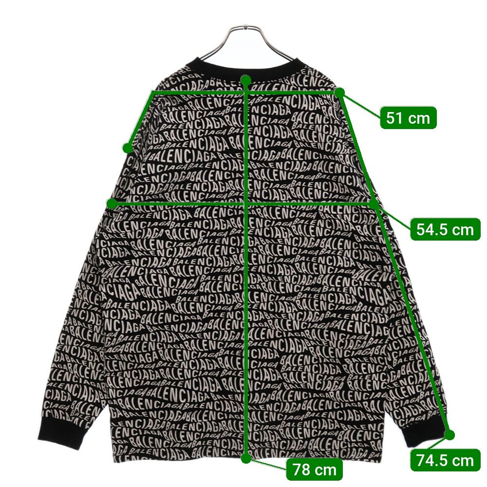 BALENCIAGA (バレンシアガ) 19AW Wave Logo L/S Tee 583113