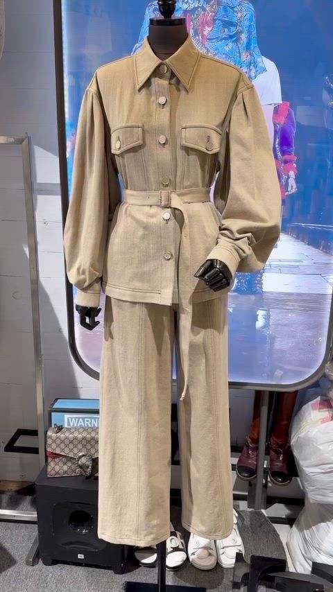 NEW YORK スタイル セール 当日発송 パフスリーブ ポケット ブラウス セット