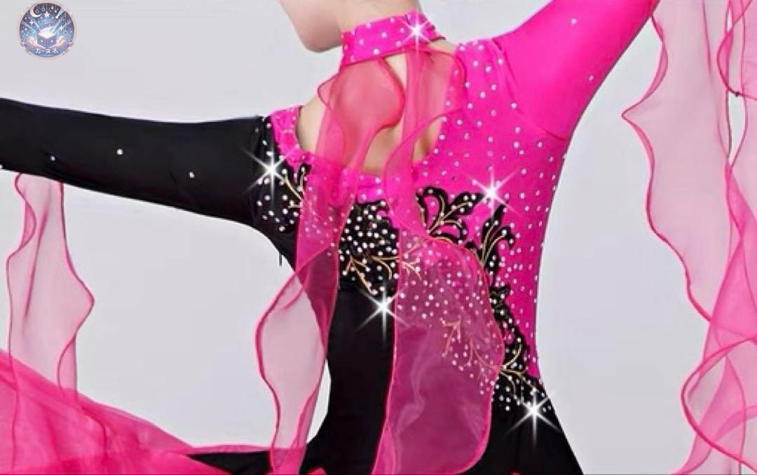 大人気ストーン付スタンダードドレス 発表会 競技会 デモにも最適な華やか衣装 新品 未使用 大人気ストーン付スタンダードドレス 発表会 競技会