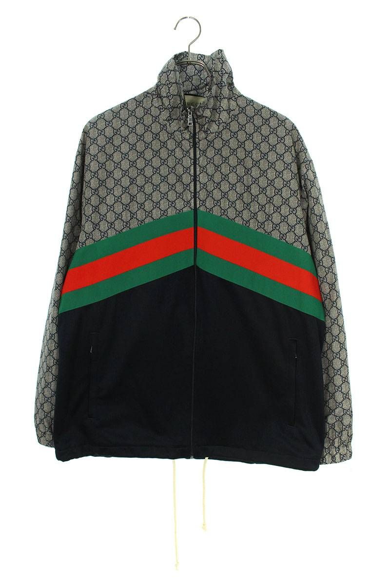 グッチ 545606 XJAC2 GG総柄切替テクニカルジャージジャケットブルゾン
