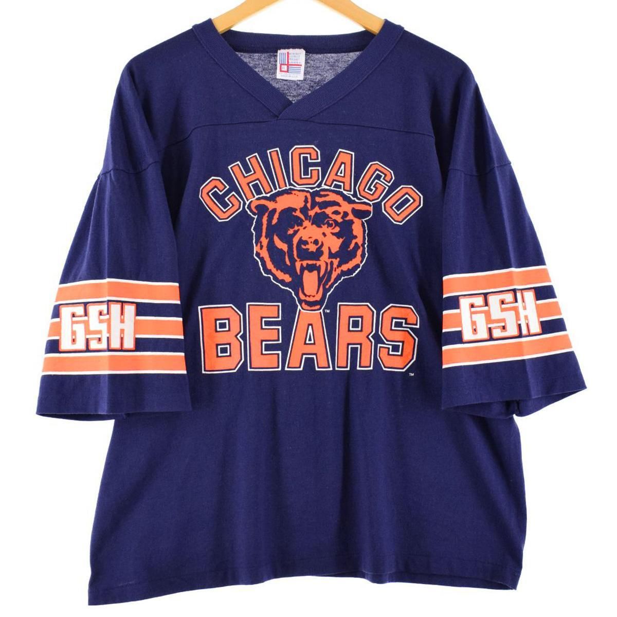 正規 販売 古着 GARAN NFL CHICAGO BEARS シカゴベアーズ ボーダー柄 