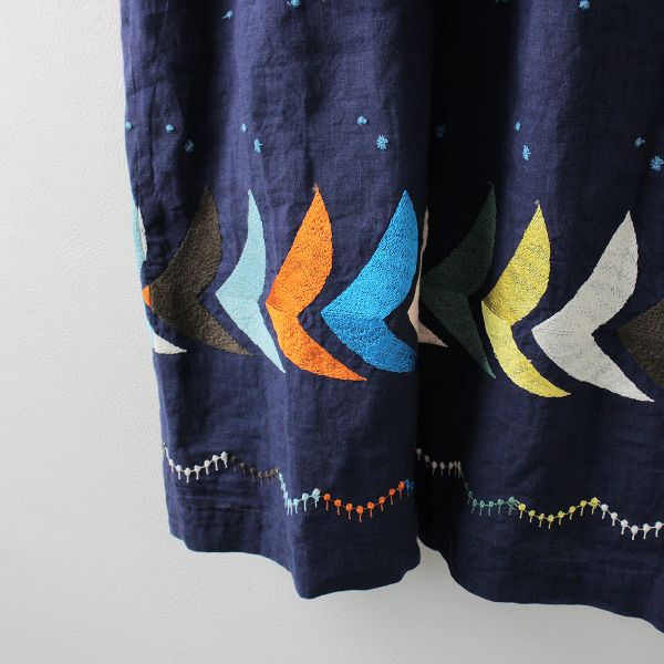 minä perhonen 花柄 刺繍ワンピース　120 130 ミナペルホネン mina perhonen swimming flower カット