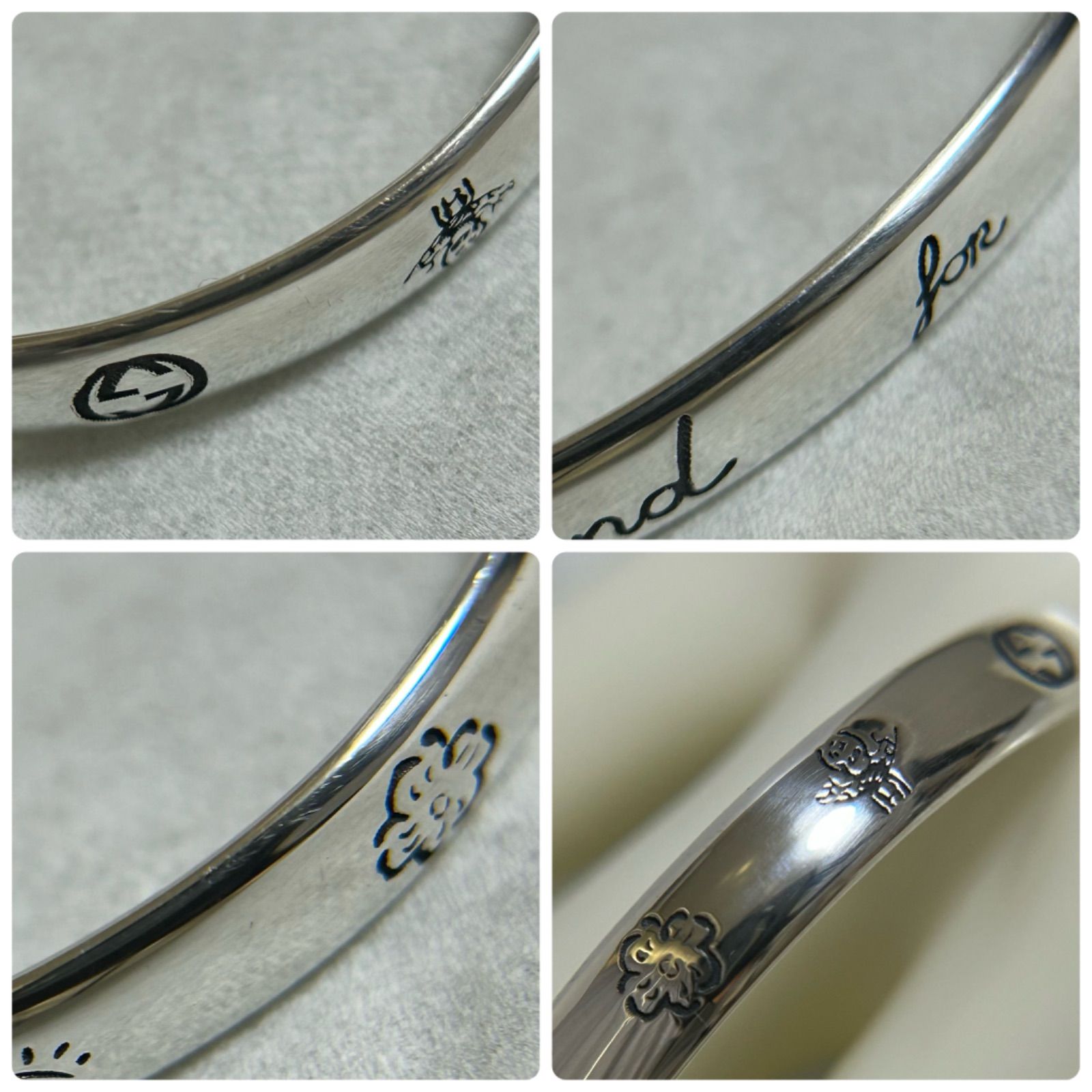 グッチ GUCCI ブラインドフォーラブ カフ バングル Ag925 グッチ バングル ブレスレット ブラインドフォーラブ GG AG925