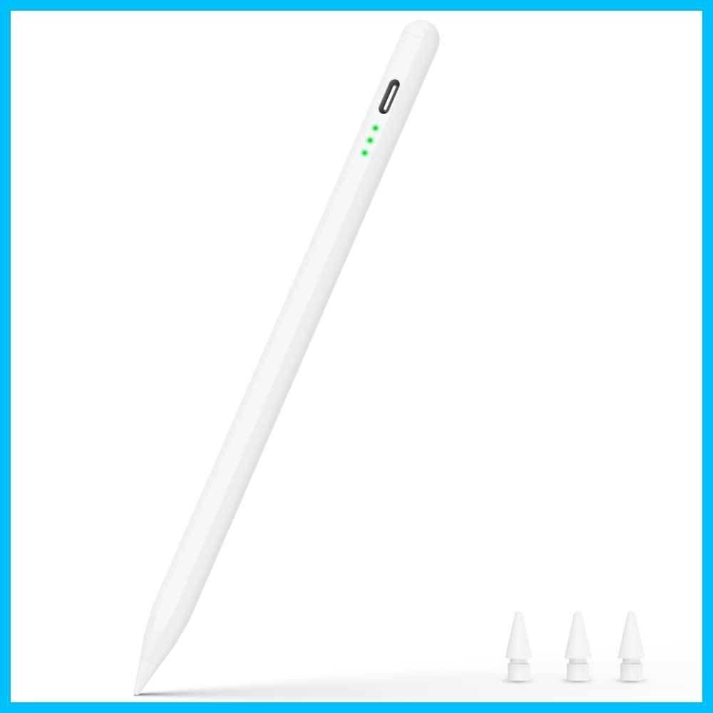 mini対応 air/iPad Pro/iPad 2018年以降iPad/iPad 遅延なし/傾き感知/誤作動防止/自動オフ pencil ipad 極細 超高感度 タッチペン スタイラスペン HJCE 超急速充電】アップルペンシル 【2023新登場