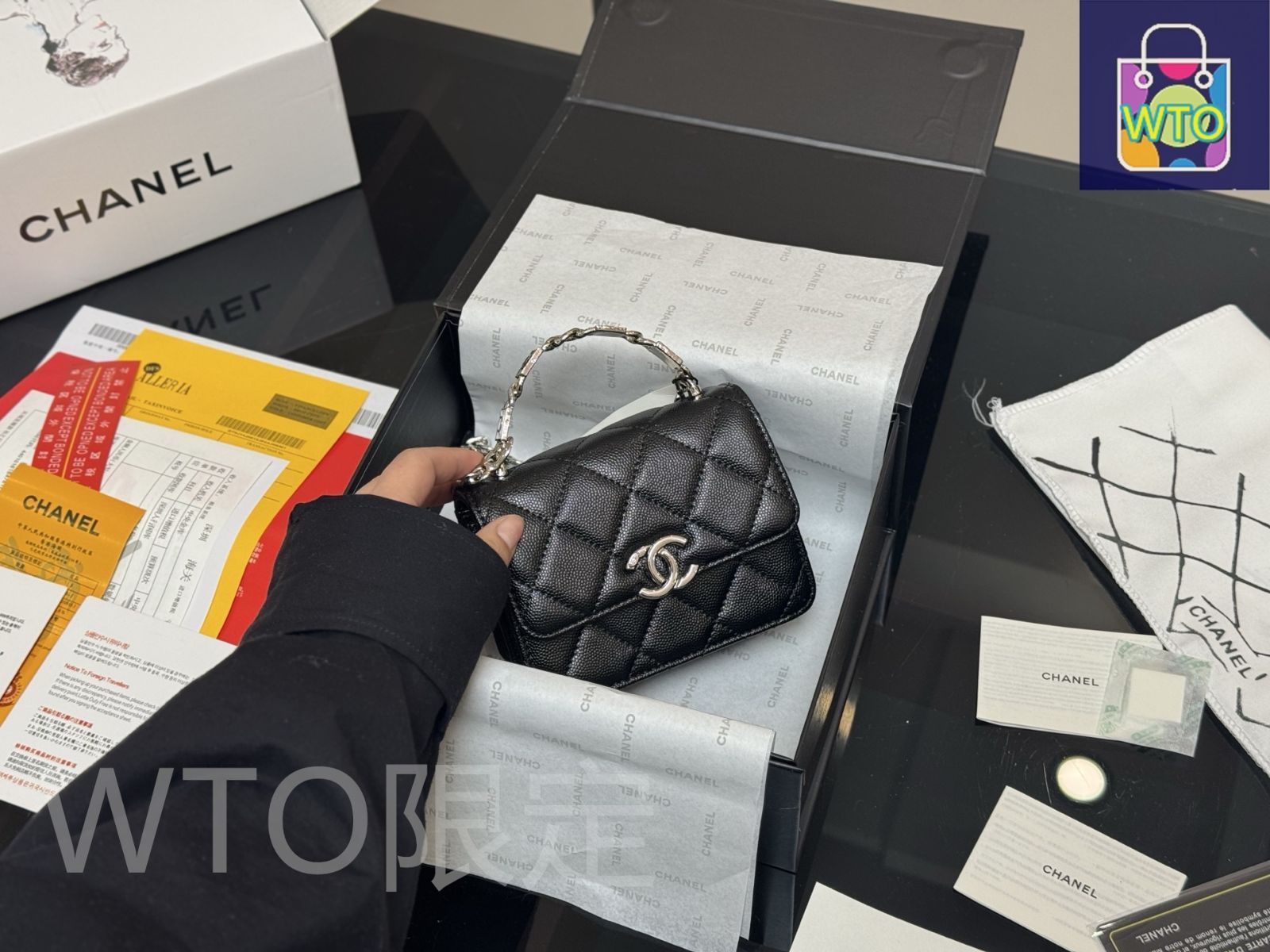 今日 Chanel エナメル ハンドル コインポーチ-WTO輸入2