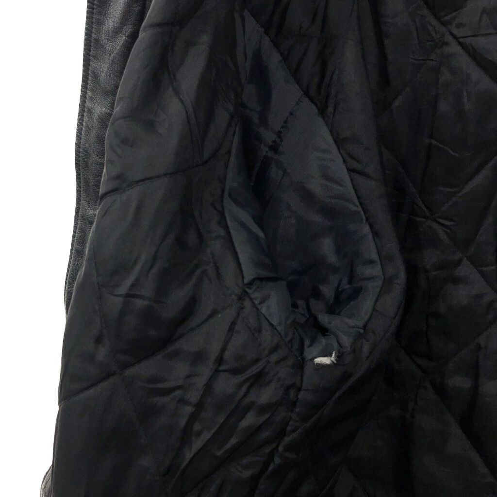 NEW ORDER レザージャケット ブラック (メンズ XL) 中古 古着 Q6736  