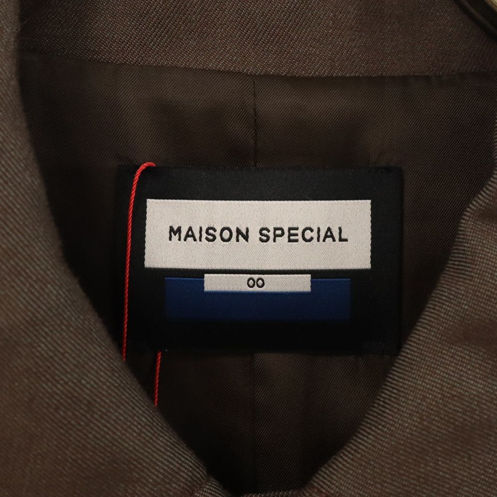 MAISON SPECIAL (メゾンスペシャル ) Prime-Over Wool Chambray Balmachan Coat プライムオーバー ウール シャンブレー バルマカーン ロングコート グレー 11232161214