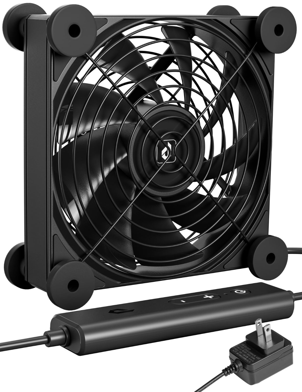 upHere 冷却ファン AC電源 PCファン12cm 5段階風量調整 強力 静音 多用途排気換気【U3DC1】
