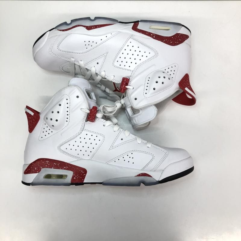 中古】NIKE AIR JORDAN 6 WHITE AND UNIVERSITY RED/RED OREO 28cm 