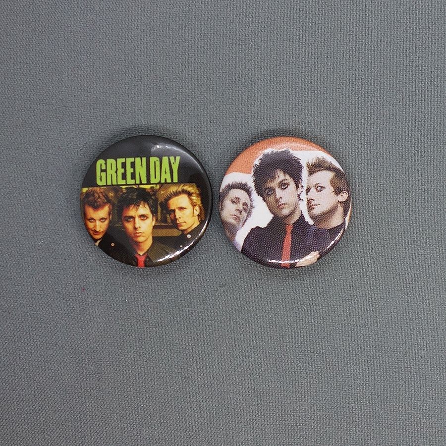 Green Day パンク ロック バンド 缶バッジ 2個セット ピンバッジ