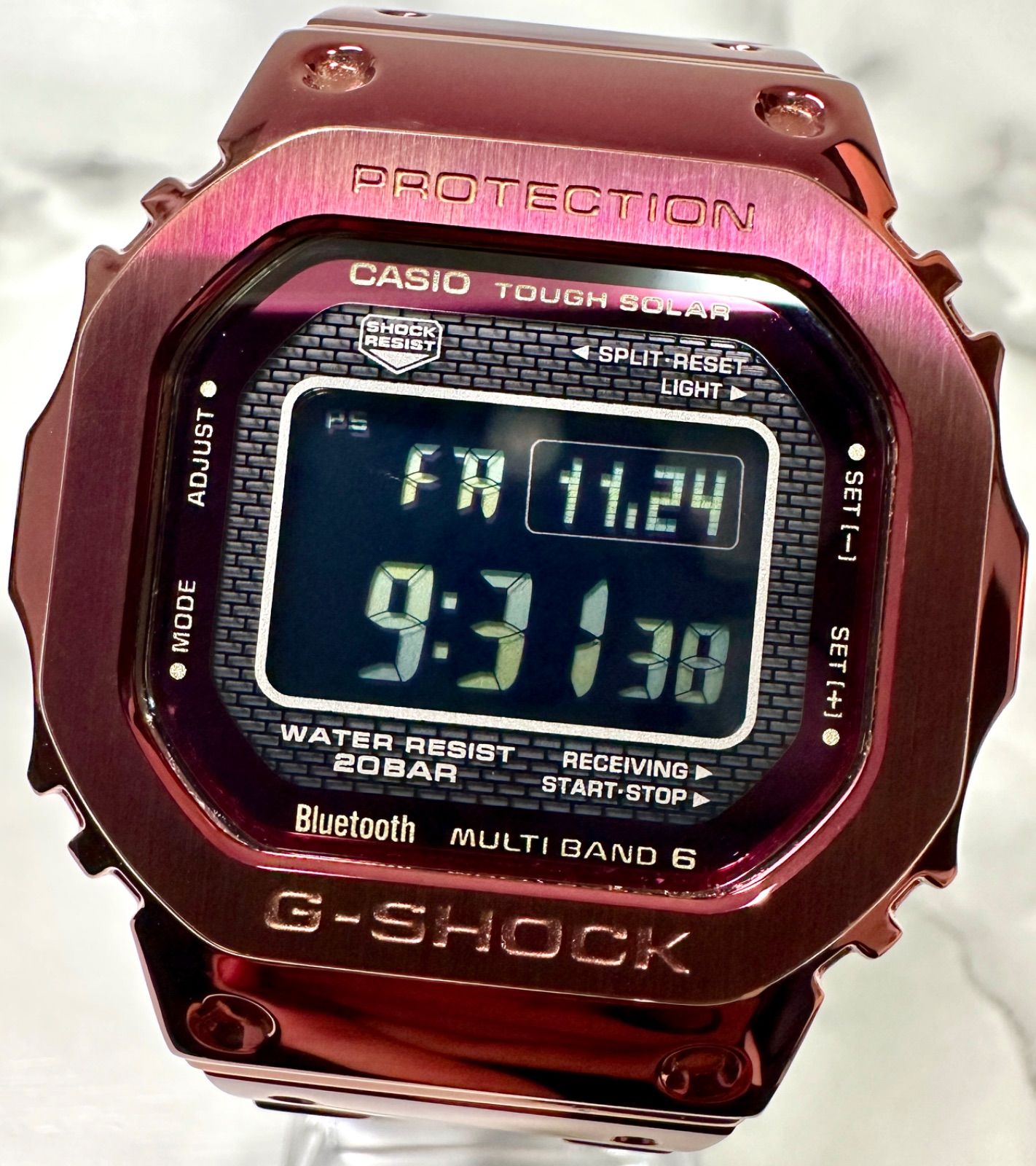CASIO カシオ G-SHOCK Gショック ワインレッド フルメタル GMW-B5000 