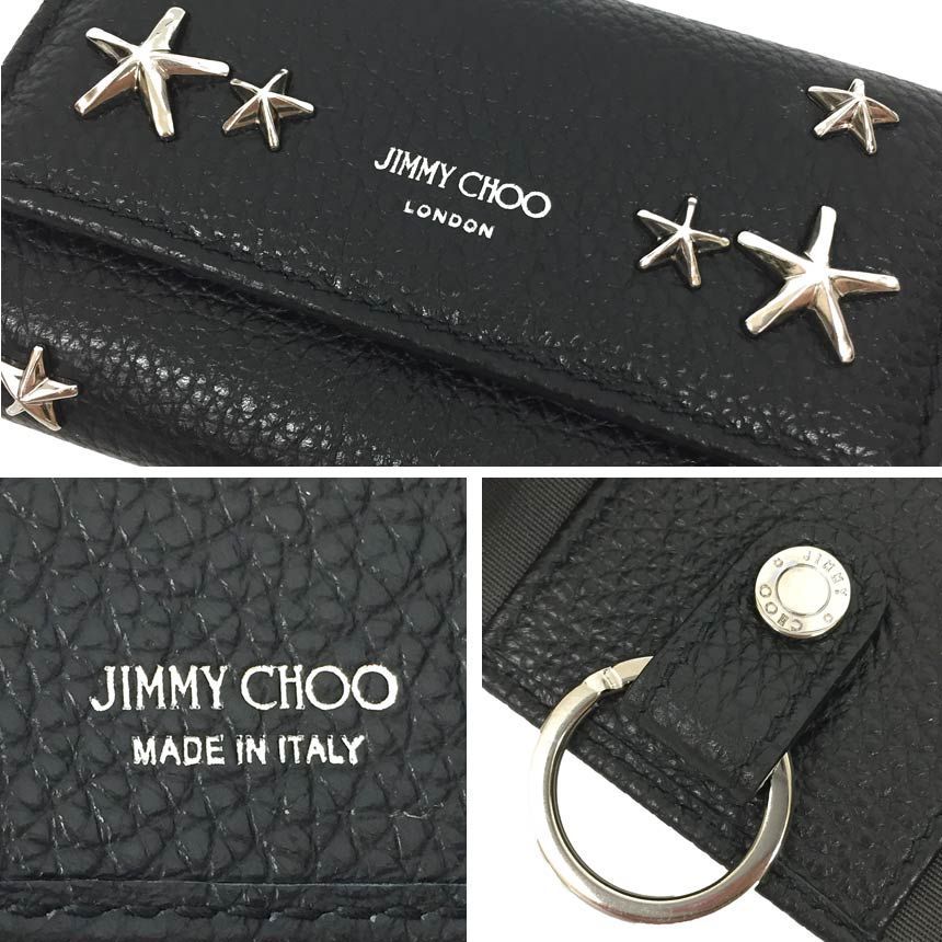 美品 ジミーチュウ スタースタッズ コインケース レザー/スタッズ 