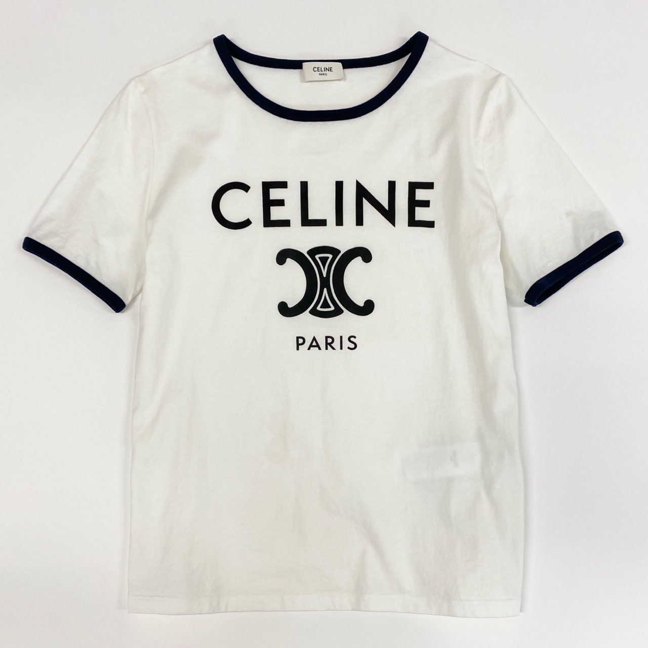 70a15 フランス製 CELINE セリーヌ トリオンフ リンガー Tシャツ 