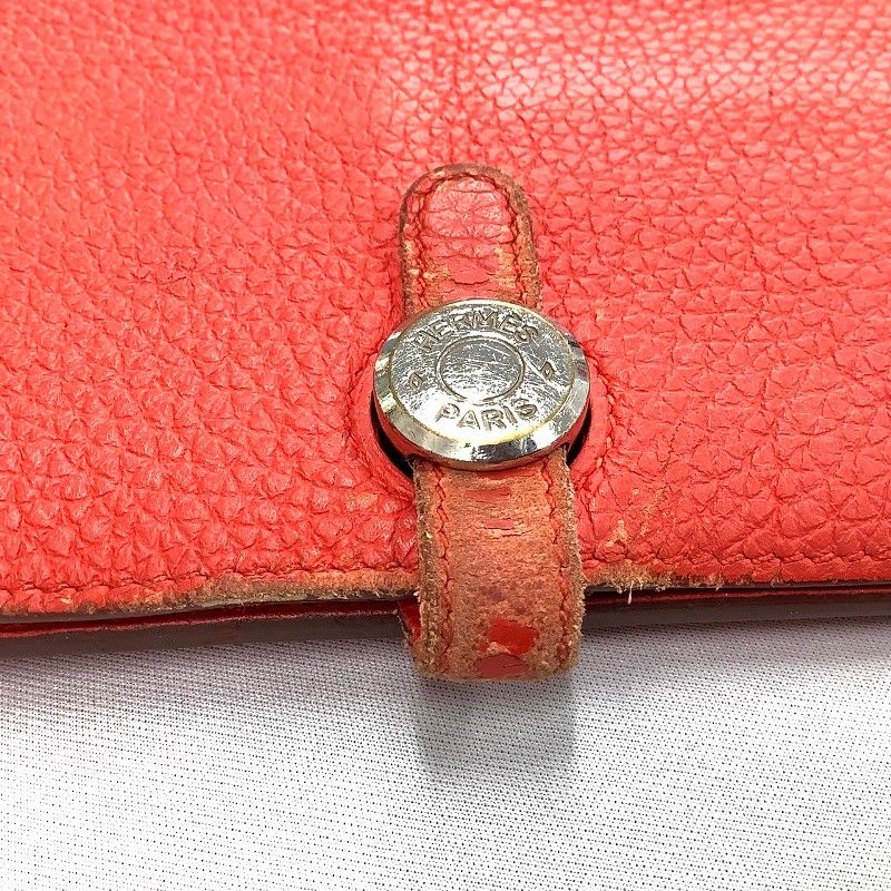 美品　エルメス　トリヨンクレマンス　ドゴンロング　長財布　オレンジ 美品 エルメス トリヨンクレマンス ドゴンロング 長財布
