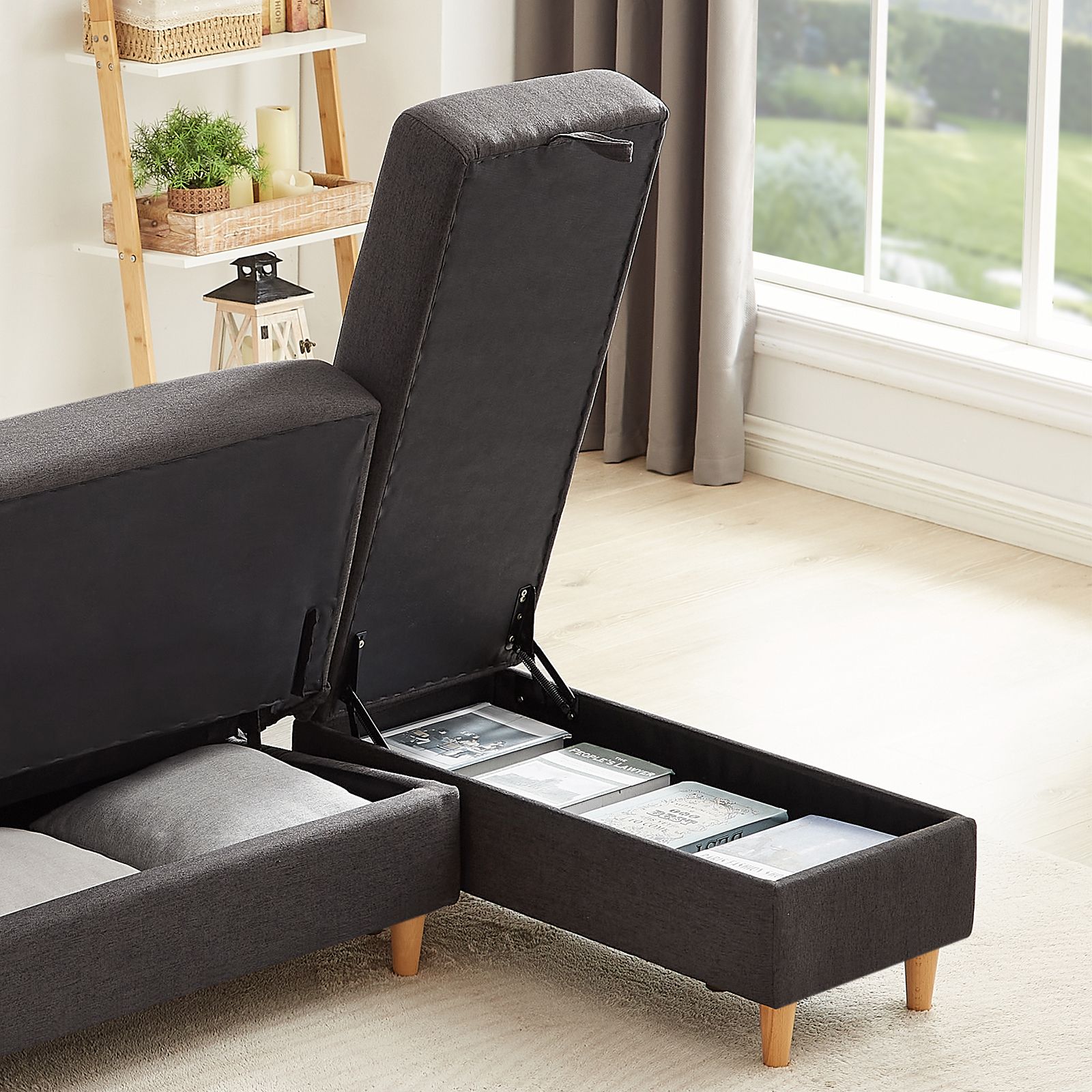 オーデンセ レザーリクライニングチェア ダークブラウン オットマン